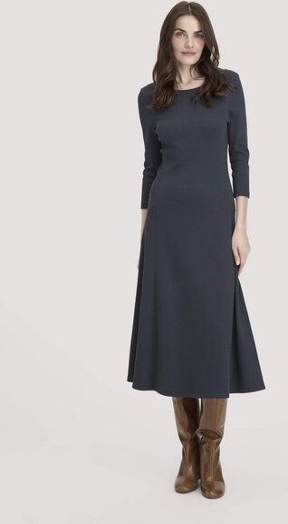 hessnatur Rib Kleid Midi Slim aus Bio-Baumwolle