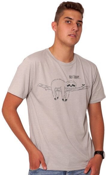 HANDGEDRUCKT "Not Today..." Männer T-Shirt reine Biobaumwolle (kbA)