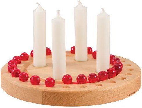 klotzaufklotz Adventskalender und Adventskranz für Stabkerzen
