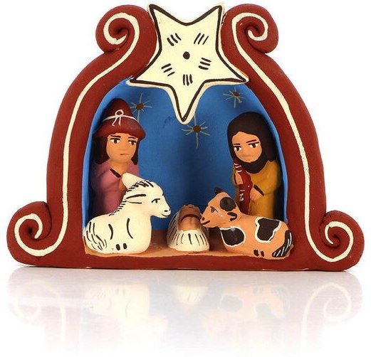 Mitienda Shop Krippe aus Keramik, Weihnachtsdeko