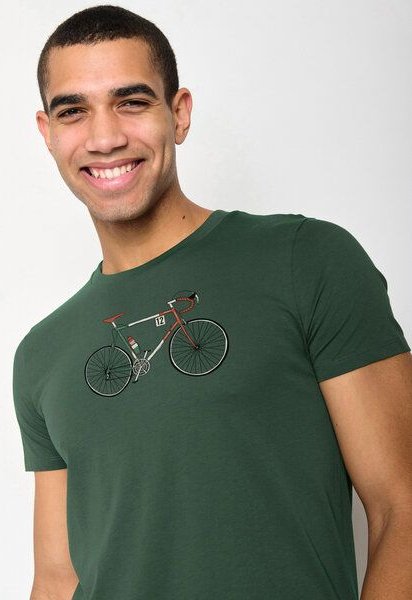 GREENBOMB Bike Enzo Guide - Sportliches T-Shirt aus Bio-Baumwolle / hochwertiger Print / GOTS / Fair & Vegan