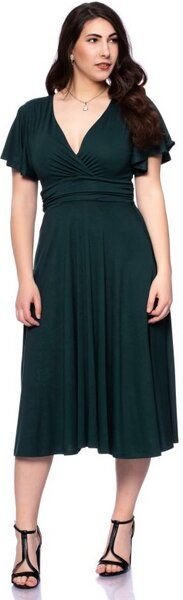 Ingoria NORA Midikleid in Wickeloptik mit geraffter Taille