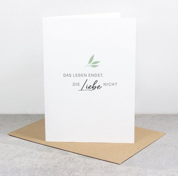 Bow & Hummingbird Trauerkarte „Das Leben endet“
