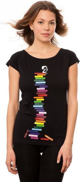 FellHerz Damen T-Shirt Books Girl Bio Fair