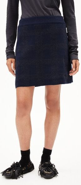 ARMEDANGELS DARLAA CHECK - Damen Strickrock aus Bio-Woll Mix