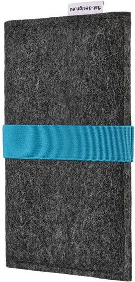 flat design by Mareike Kriesten Handyhülle AVEIRO für Samsung Galaxy A-Serie - VEGANer Filz - anthrazit