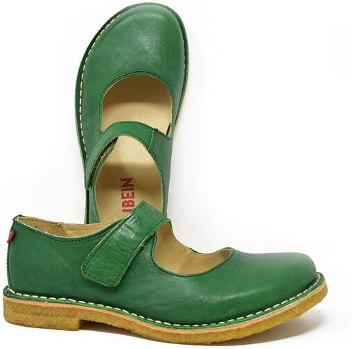 Grünbein Shoes Spangen-Ballerinas Gerda Naturform lose Einlage grün