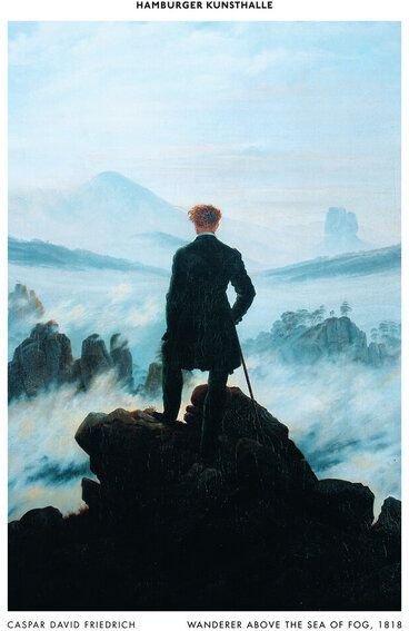 Photocircle Poster / Leinwandbild - Caspar David Friedrich - der Wanderer über dem Nebelmeer