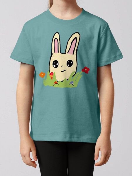 watabout.kids T-Shirt Kinder Osterhase mit Blumen
