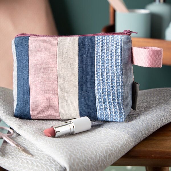 nahtur-design Kosmetiktasche aus 100% Leinen | Kleine Leinentasche