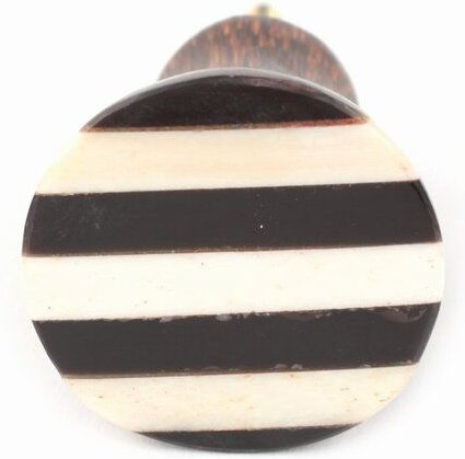 El Puente Schrankknopf Palm-Holz, Bein, Horn, mit Metallschraube und Zubehör, Ø 3 cm