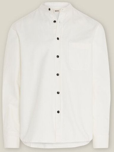 WOTE Stehkragen Hemd - Organic Cotton - The rugged Herringbone Stand up collar