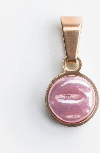 ALEXASCHA Kettenanhänger aus Glas | Mix & Match Charms | Roségold