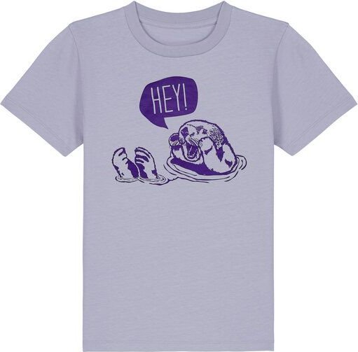 päfjes Hey! Oskar Otter - Fair Wear Bio Kinder T-Shirt - Lavendel/Lila
