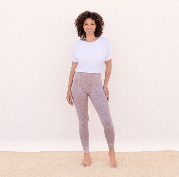 Jaya ULUWATU - Damen - High Waist Leggings für Yoga und Freizeit aus Biobaumwolle - Grau