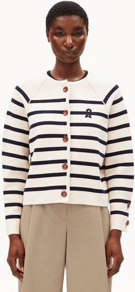 ARMEDANGELS PLACED STRIPE Damen Cardigan aus Bio-Baumwolle