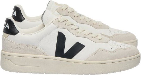 Veja Herren-Sneakers V-90 OT Leather White Black