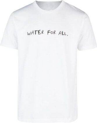 Biobaumwoll Unisex T-Shirt Weiss mit Motiv WATER FOR ALL von Viva con Agua