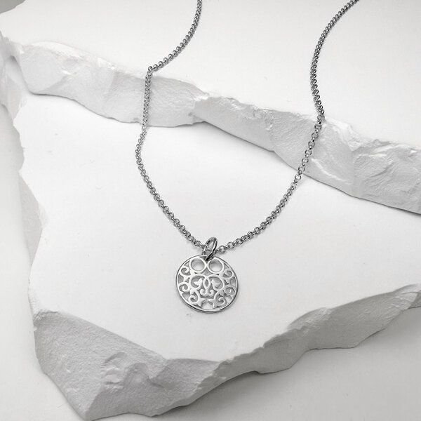 MOANINA Kette Rome Ornament - 925 Silber/18k Gold Vermeil - 3 Längen