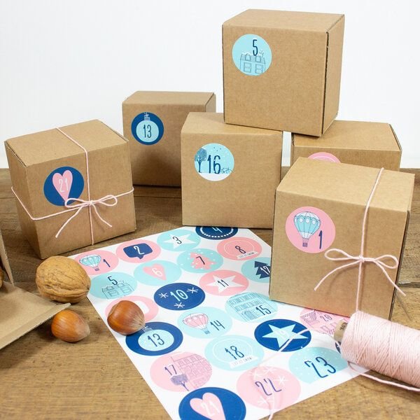 Bow & Hummingbird Adventskalender Set mit Boxen zum Befüllen