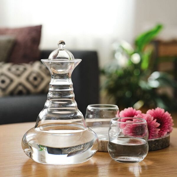 LivingDesigns Set Karaffe Alladin Peace mit 2 Trinkgläsern