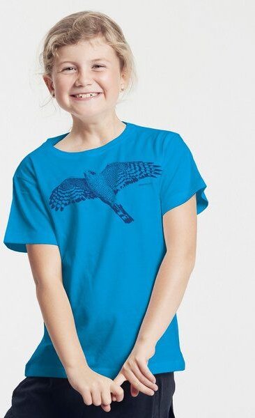 Peaces.bio - handbedruckte Biomode Bio-Kinder T-Shirt Sperber
