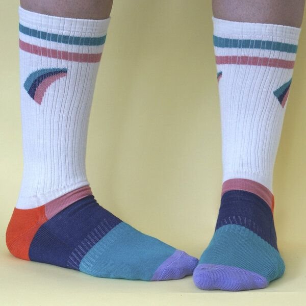 Fräulein Prusselise Sportsocke Regenbogen Tennissocke, bunt gemustert