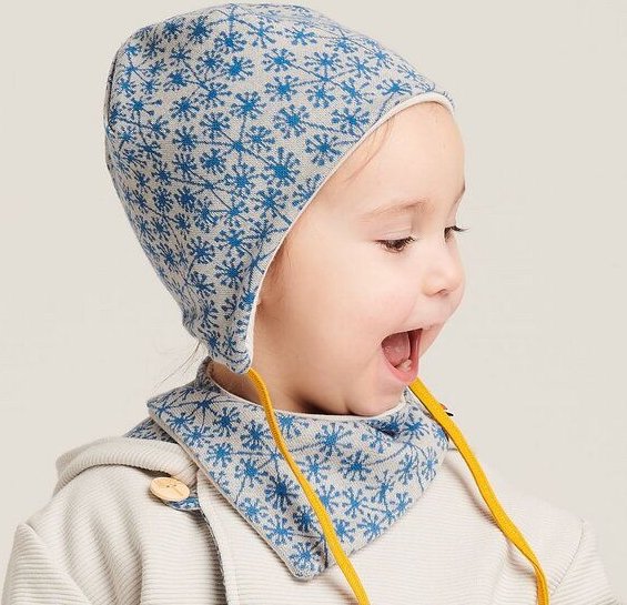 Cheeky Apple Baby-Lätzchen "Jacquard gemustert/Ripp Gletscher" aus 100% Baumwolle