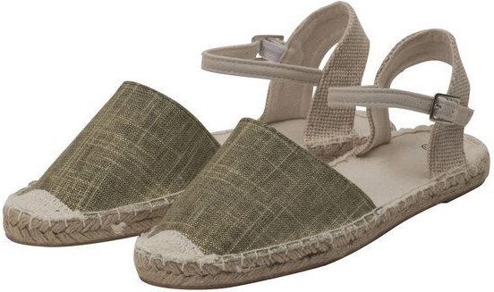 Japanwelt Espadrilles Damen Espadrilles Riemchen Canvas offen Slipper Sommersandalen