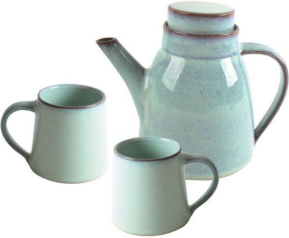 El Puente Teeservice Geschenk-Set mit Handmade Keramik Teekanne & Tassen