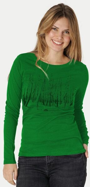 Peaces.bio - handbedruckte Biomode Damen Langarmshirt Woodland