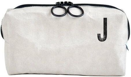 renna deluxe Kulturtasche und Kosmetiktasche mit Monogramm, vegan GRAU