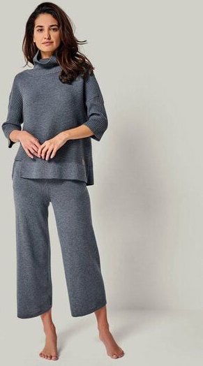 YOU LOOK PERFECT Merino Loungewear Set „Strickpullover Bailey & Strickhose Dana"