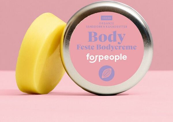 forpeople Feste Körperbutter/Bodybutter | Sanddorn | Allergenfrei | Biokosmetik