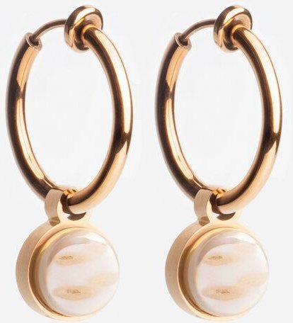 ALEXASCHA Roségold Clip Creolen mit Anhänger | Mix & Match