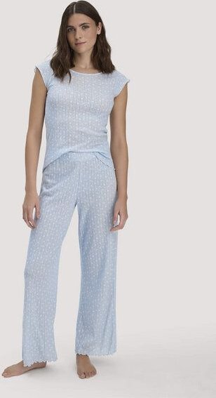 hessnatur Pointelle Schlafhose Relaxed PURE COTTON aus reiner Bio-Baumwolle