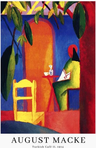 Photocircle Poster / Leinwandbild - August Macke: Türkisches Café - Ausstellungsposter