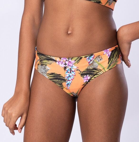 Flying Love Birds "Exotic Orange" - Bikini Hose zum Wenden - Schwarz