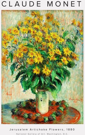 Photocircle Poster / Leinwandbild - Claude Monet - Jerusalem Artichoke Flowers