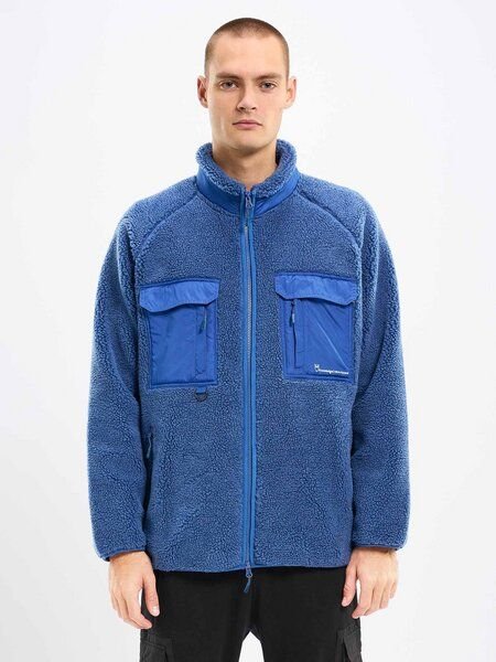 Thumbnail - KnowledgeCotton Apparel Zip-Jacke - Raglan Teddy - aus Bio-Baumwolle