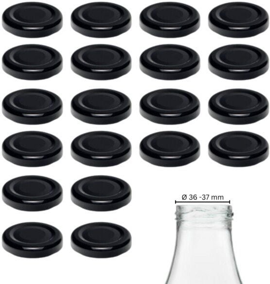 mikken 20 Ersatzdeckel TO48 Ø 5 cm für Glasflaschen Twist-Off Schraubdeckel