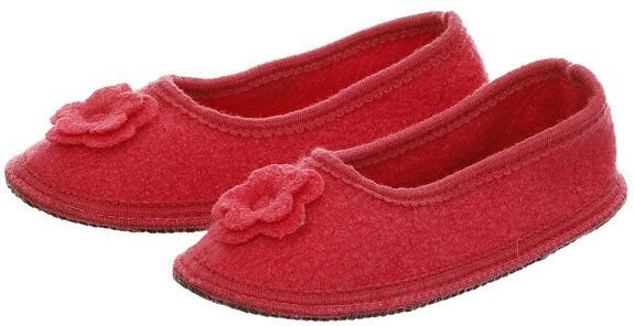 Bacinas Warme Ballerina Hausschuhe Damen Schurwolle Wollwalk Filzsohle