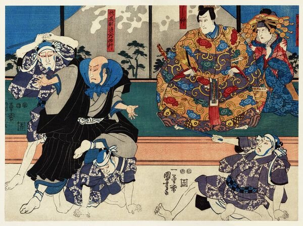 Photocircle Poster / Leinwandbild - Utagawa Kuniyoshi: Sato Norikiyo Nyudo Saigo Yoshinaka