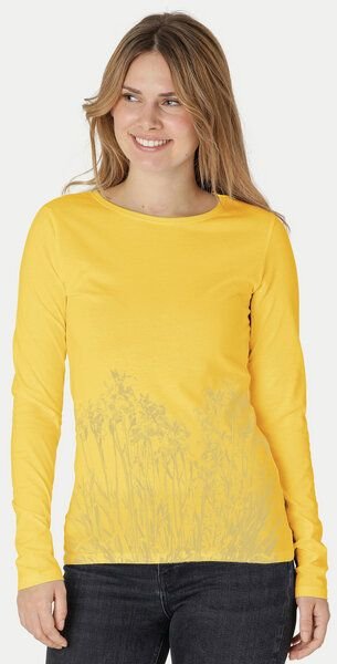 Peaces.bio - handbedruckte Biomode Langarmshirt Damen Mystic Iris