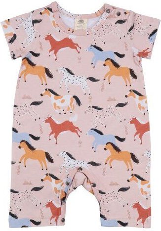 Babystrampler Bio Baumwolle Rosa - Walkiddy, nachhaltige Materialien, GOTS-zertifiziert, allergikerfreundlich, Baby Hors...