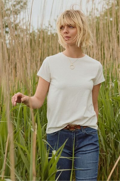 TRANQUILLO Kurzarm Rundhals Jerseyshirt Iiriis GOTS(1010017)