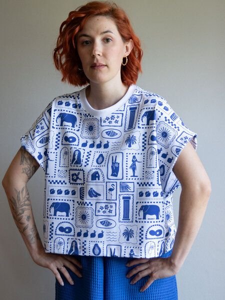 Ecostories Damen T-Shirt Postkarte