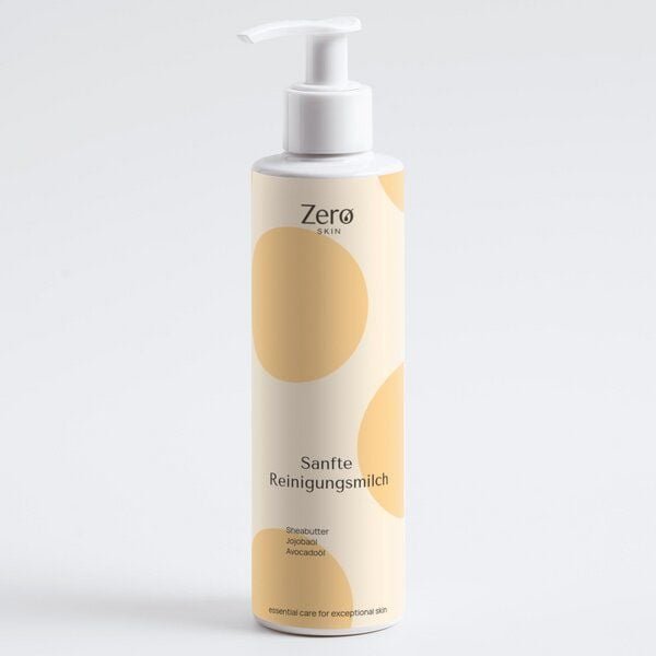 Zero Skin Sanfte Reinigungsmilch für empfindliche Haut - 190 ml - seidig-milder Gesichtsreiniger mit Sheabutter & Bio-Öl...