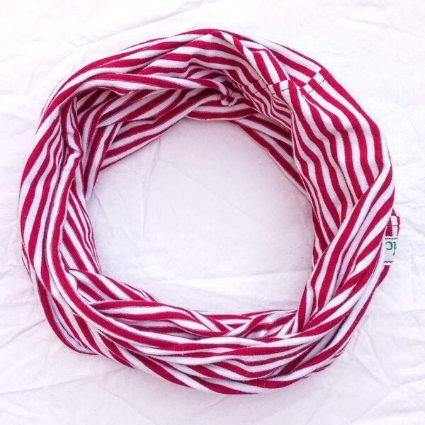 liebewicht Multifunktions Loop pur geringelt rot/weiß, blau/weiß