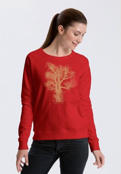 Peaces.bio - handbedruckte Biomode Bio Damen-Sweatshirt Chestnut